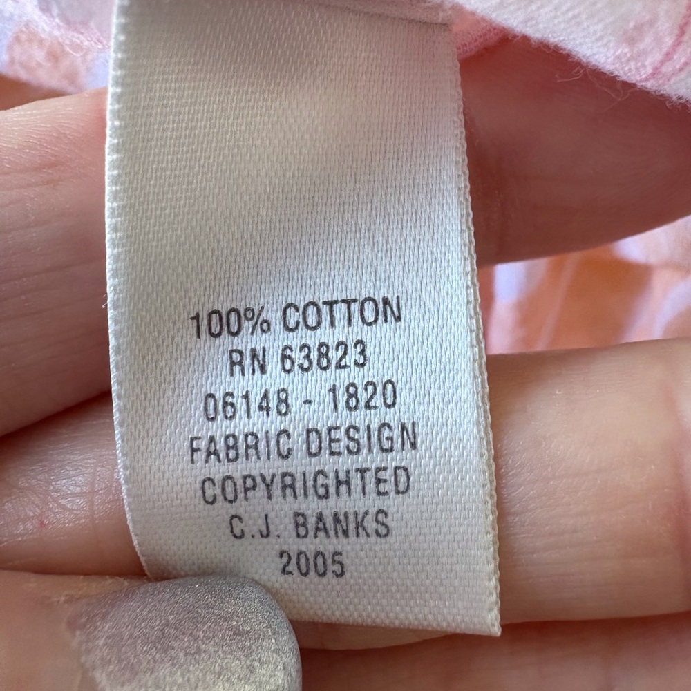 CJ Banks Stripe Cotton Size 2X 3/4 Sleeves Button V-Neck Grandmacore Pastel Boho - Picture 8 of 11